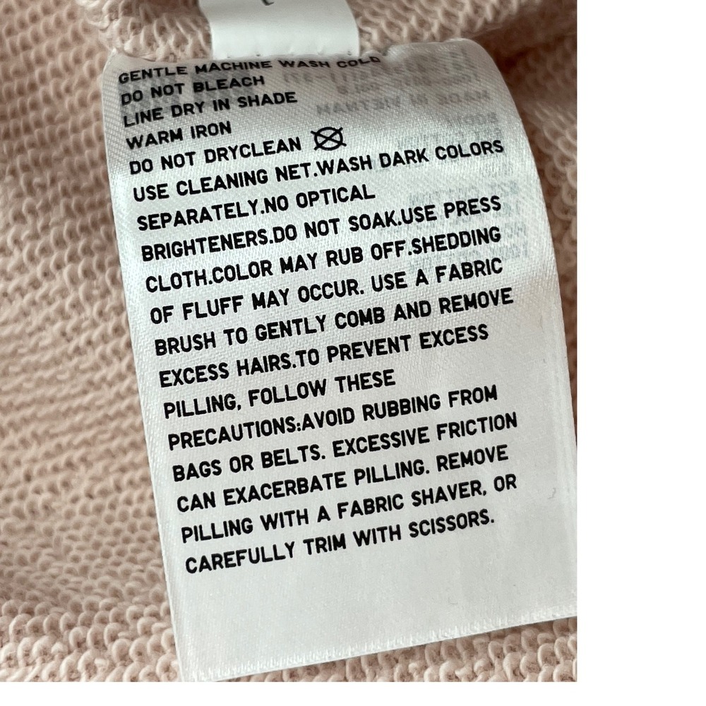 Uniqlo Women Hoodie Full Zip Sweatshirt Pink Cotton Blend Medium NWT - Picture 7 of 7